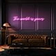 The World Is Yours Cursive Letter Neon Sign