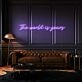 The World Is Yours Cursive Letter Neon Sign