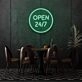 Customize Open 24/7 Round Neon Always Ready and Inviting