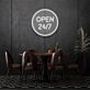 Customize Open 24/7 Round Neon Always Ready and Inviting