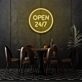 Customize Open 24/7 Round Neon Always Ready and Inviting