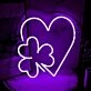 Lucky Heart Love Deco Neon Sign