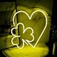 Lucky Heart Love Deco Neon Sign