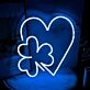 Lucky Heart Love Deco Neon Sign