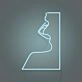 Woman Face Neon Portrait of Elegance and Mystery