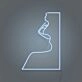 Woman Face Neon Portrait of Elegance and Mystery