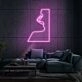Woman Face Neon Portrait of Elegance and Mystery