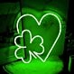Lucky Heart Love Deco Neon Sign