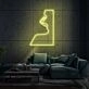 Woman Face Neon Portrait of Elegance and Mystery