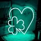Lucky Heart Love Deco Neon Sign