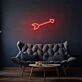 Arrow Neon Sign Directing Focus and Attention