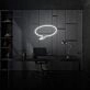 Neon Speech Bubble Lighting Conversational Piece in Light
