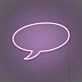 Neon Speech Bubble Lighting Conversational Piece in Light