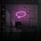 Neon Speech Bubble Lighting Conversational Piece in Light