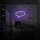 Neon Speech Bubble Lighting Conversational Piece in Light