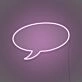 Neon Speech Bubble Lighting Conversational Piece in Light