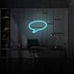 Neon Speech Bubble Lighting Conversational Piece in Light
