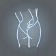 Sexy Woman Butt Aesthetic Neon Bold and Beautiful
