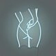 Sexy Woman Butt Aesthetic Neon Bold and Beautiful