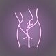 Sexy Woman Butt Aesthetic Neon Bold and Beautiful