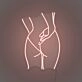 Sexy Woman Butt Aesthetic Neon Bold and Beautiful