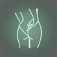 Sexy Woman Butt Aesthetic Neon Bold and Beautiful