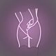 Sexy Woman Butt Aesthetic Neon Bold and Beautiful
