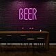 Beer Neon Lettering Celebrating the Brew Life