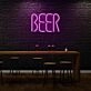 Beer Neon Lettering Celebrating the Brew Life