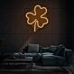 Clover Neon Luck and Nature in Green Glow