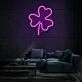 Clover Neon Luck and Nature in Green Glow