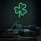 Clover Neon Luck and Nature in Green Glow