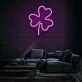 Clover Neon Luck and Nature in Green Glow