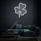 Clover Neon Luck and Nature in Green Glow