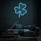 Clover Neon Luck and Nature in Green Glow