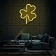 Clover Neon Luck and Nature in Green Glow