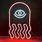 Golden All-Seeing Eye  Neon Sign