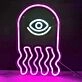 Golden All-Seeing Eye  Neon Sign