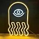 Golden All-Seeing Eye  Neon Sign
