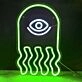 Golden All-Seeing Eye  Neon Sign