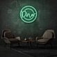 Customize Round Diner Neon Welcoming Circular Design