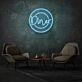 Customize Round Diner Neon Welcoming Circular Design