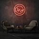 Customize Round Diner Neon Welcoming Circular Design