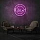 Customize Round Diner Neon Welcoming Circular Design