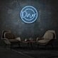 Customize Round Diner Neon Welcoming Circular Design