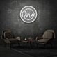 Customize Round Diner Neon Welcoming Circular Design