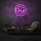 Customize Round Diner Neon Welcoming Circular Design