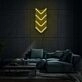Four Arrows Pointing Down Neon Calming Downward Motion