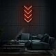 Four Arrows Pointing Down Neon Calming Downward Motion