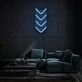Four Arrows Pointing Down Neon Calming Downward Motion